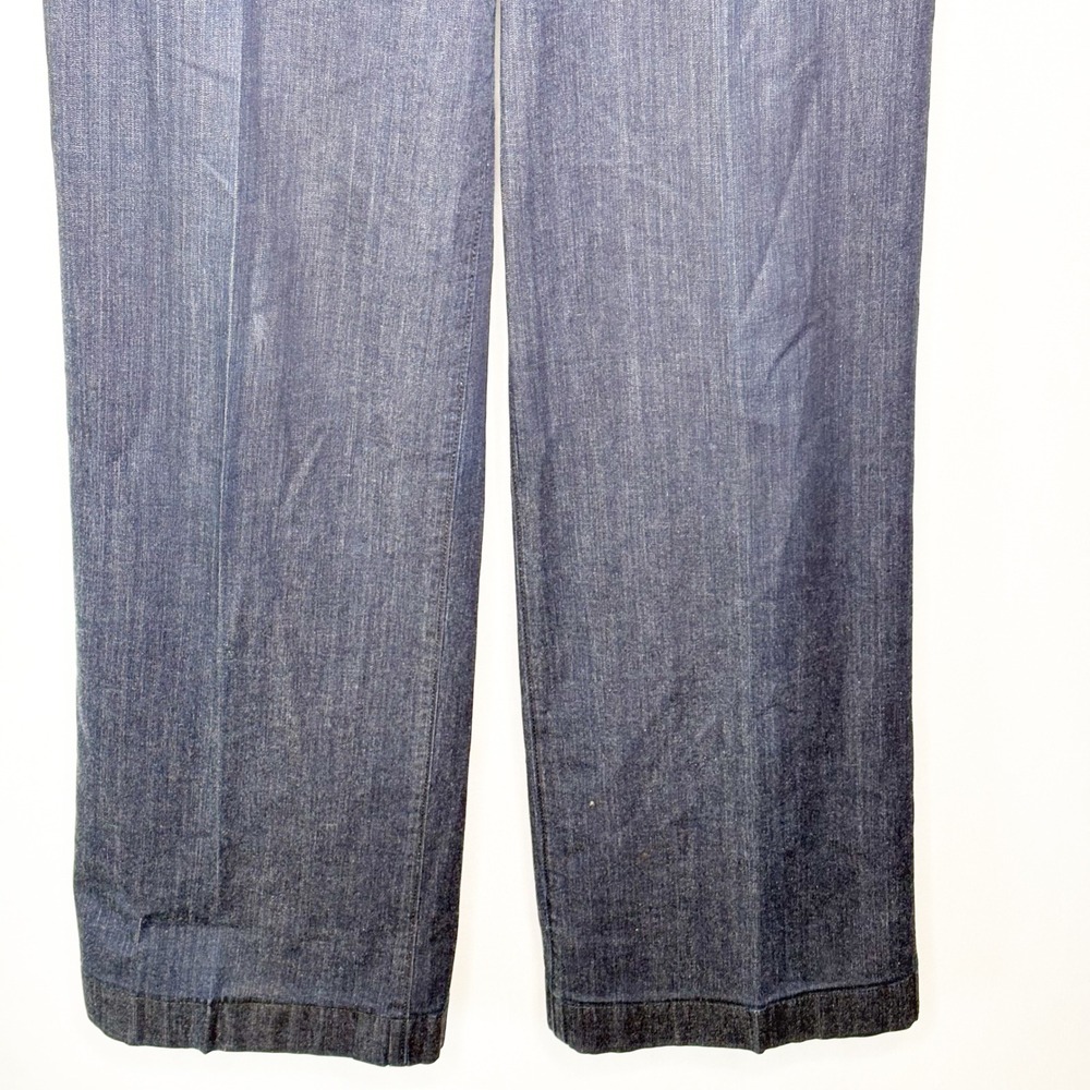 Rag & Bone High Rise Wide Leg Trouser Jean Dark Wash Size 30 USA Classic Preppy - Picture 6 of 11